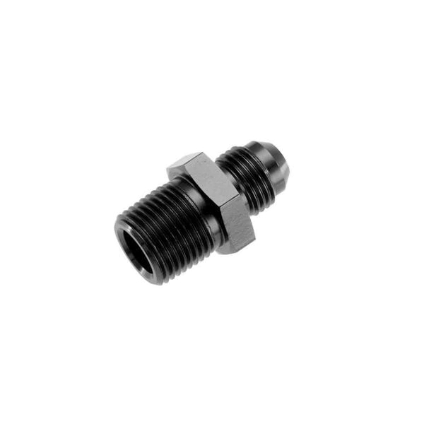 Red Horse Performance -08 STRAIGHT MALE ADAPTER TO -08 (1/2") NPT MALE - BLACK 816-08-08-2